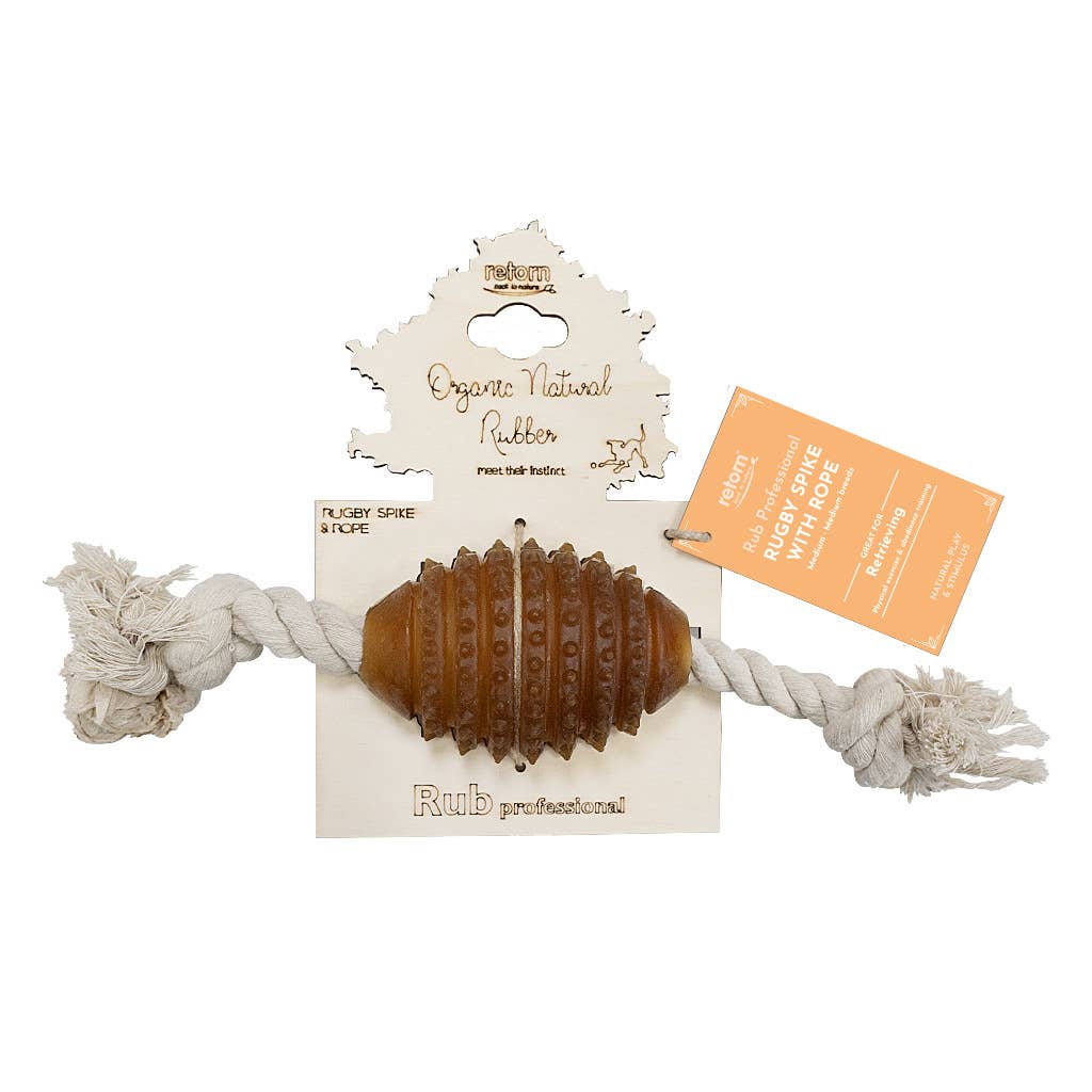 Rugby Spike &amp; Rope Dog Toy - M