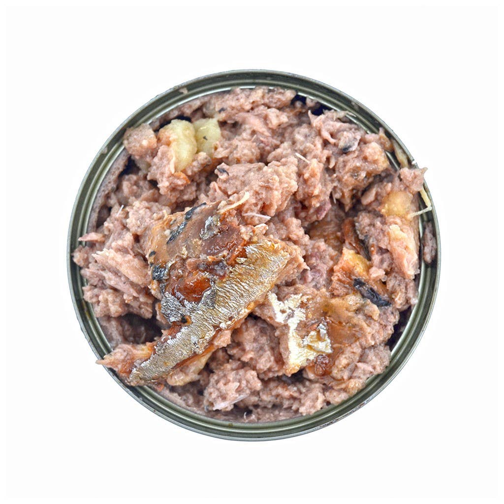 Cans of Fish and Potato for Dogs