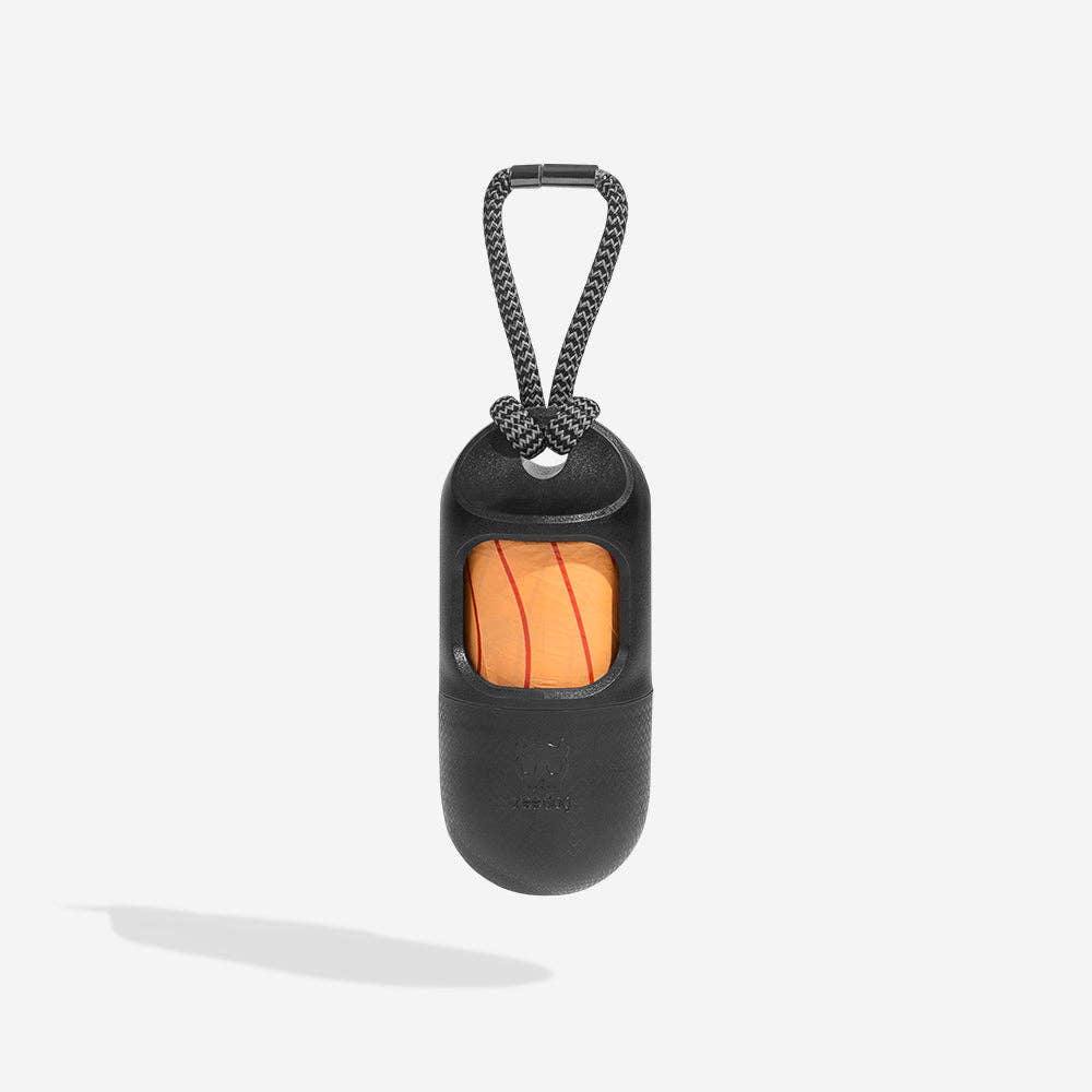 Dispensador de bolsas para excrementos negro
