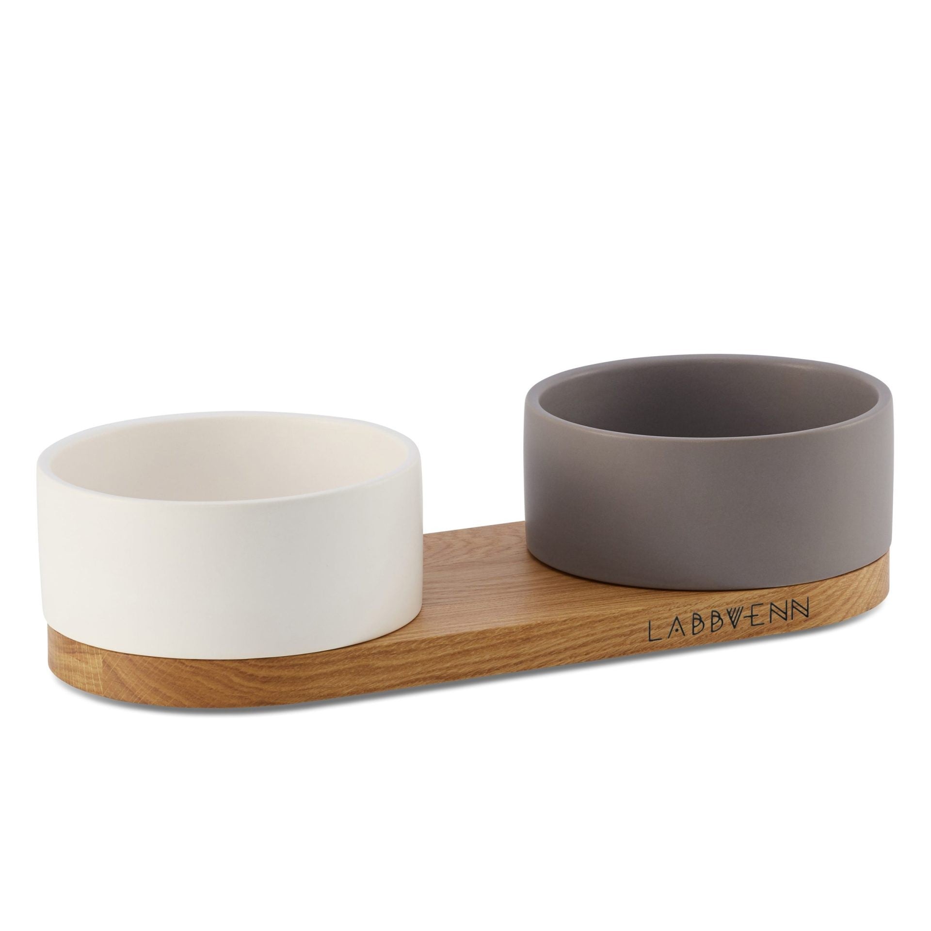 Vuku Ceramic Double Buffet - White &amp; Cocoa 